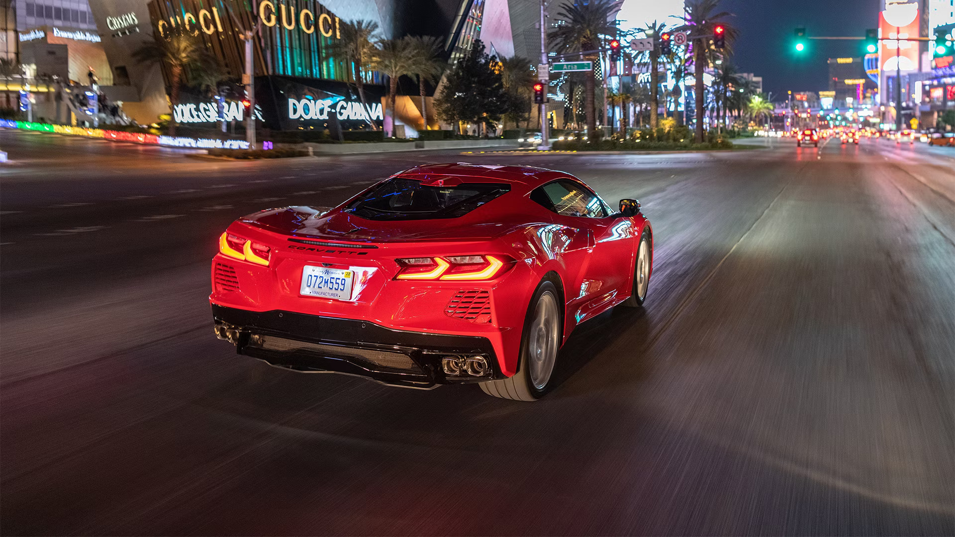 Corvette C8 on the Las Vegas strip