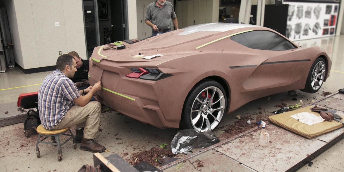 The corvette C8 clay model