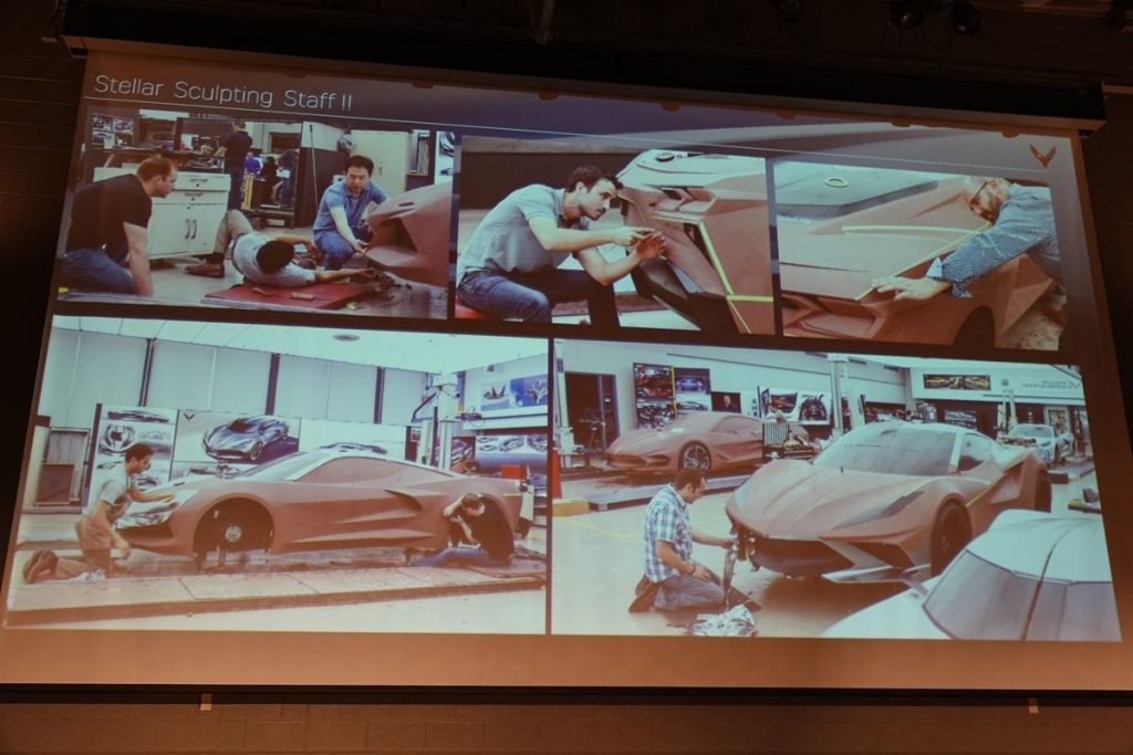 Specialized clay sculpting of the car