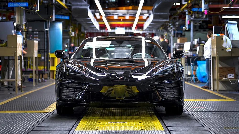 The first 2020 Corvette C8 off the production line