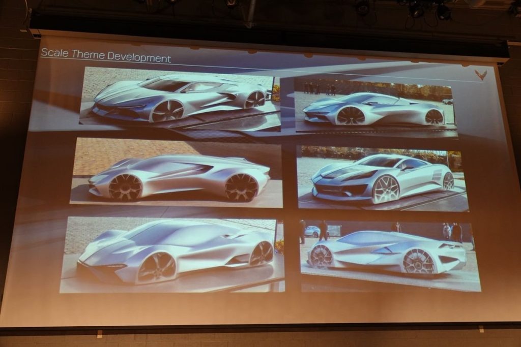 Full size "paper car" version of the C8