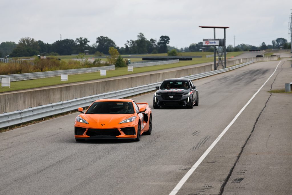 Preparing to take the 2024 Cadillac CT5-V Blackwing out on the NCM Motorsport Park racetrack for tour laps. (Image courtesy of Cole Carroll/NCM Motorsports Park.)