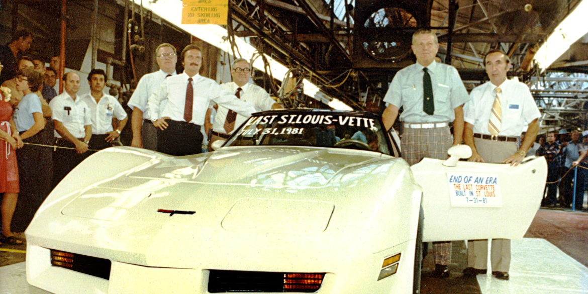 Corvette C3 assembly line in St. Louis Missouri