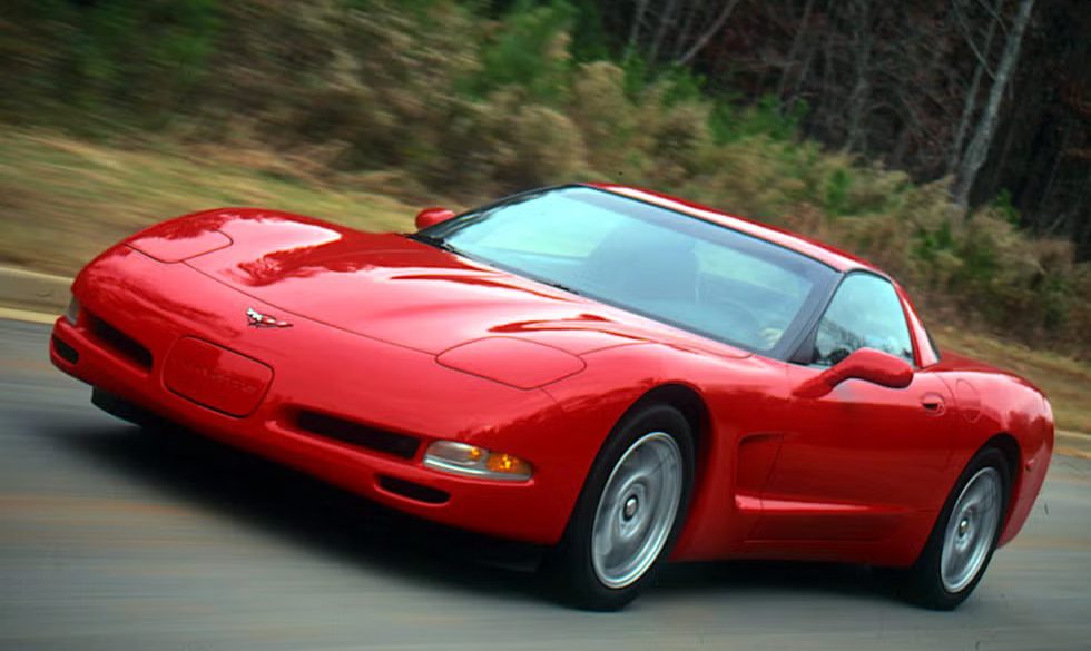 The Fifth-Generation Corvette as photographed by Jim Frenak and as featured in the February 1997 Issue of Car and Driver Magazine. (Image courtesy of Car and Driver Magazine)