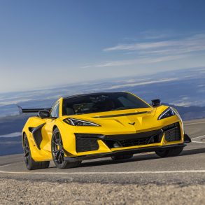 3/4 view of a 2025 yellow Chevrolet Corvette ZR1