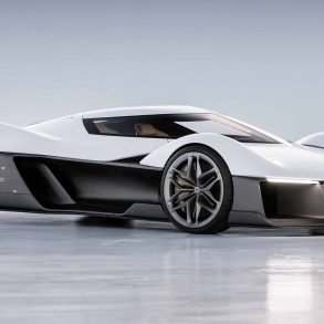 3/4 side of the Chevrolet Corvette EV concept