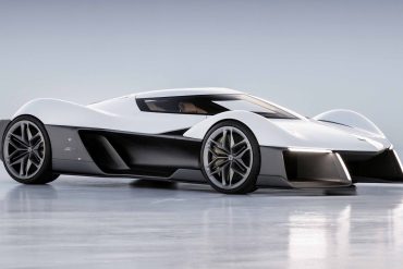 3/4 side of the Chevrolet Corvette EV concept