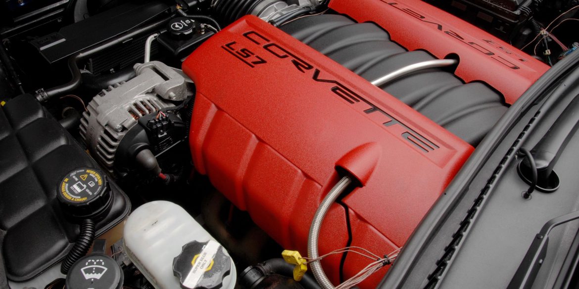 LS7 V8 engine on a C6 Z06 Corvette