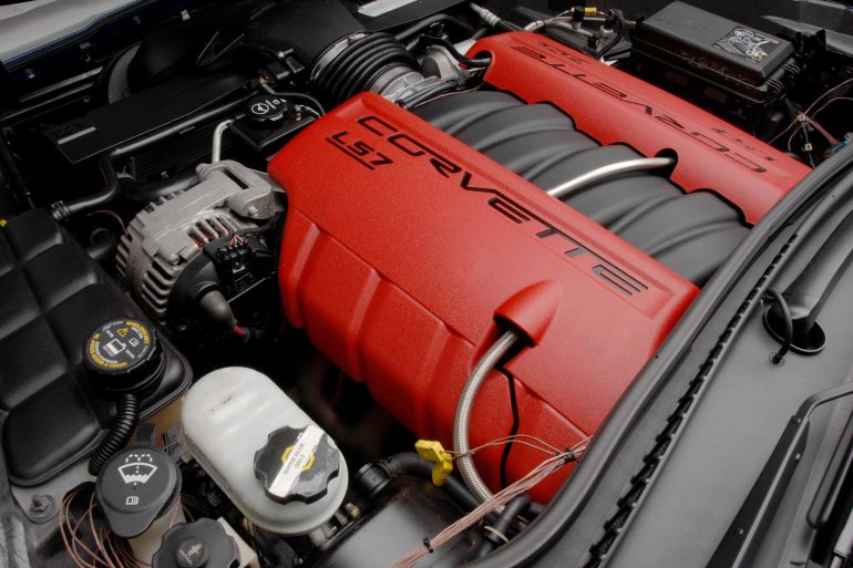 LS7 V8 engine on a C6 Z06 Corvette