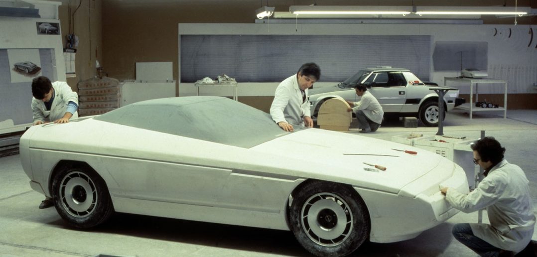 Bertone desginers working on the C4 Corvette-based Ramarro