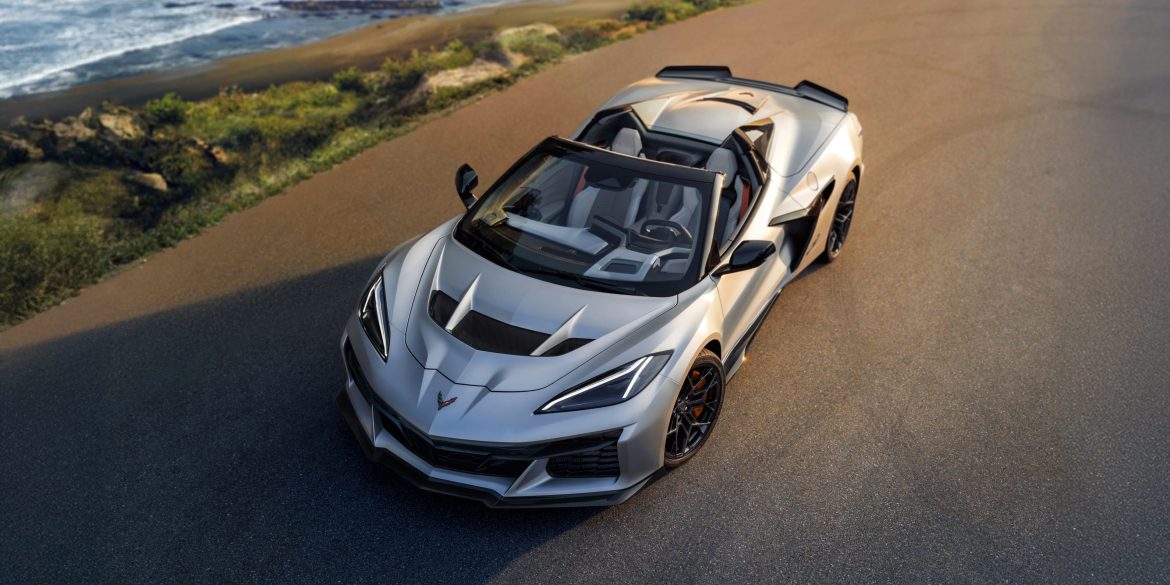 Front view of 2026 Chevrolet Corvette ZR1X Quail Silver Limited Edition.