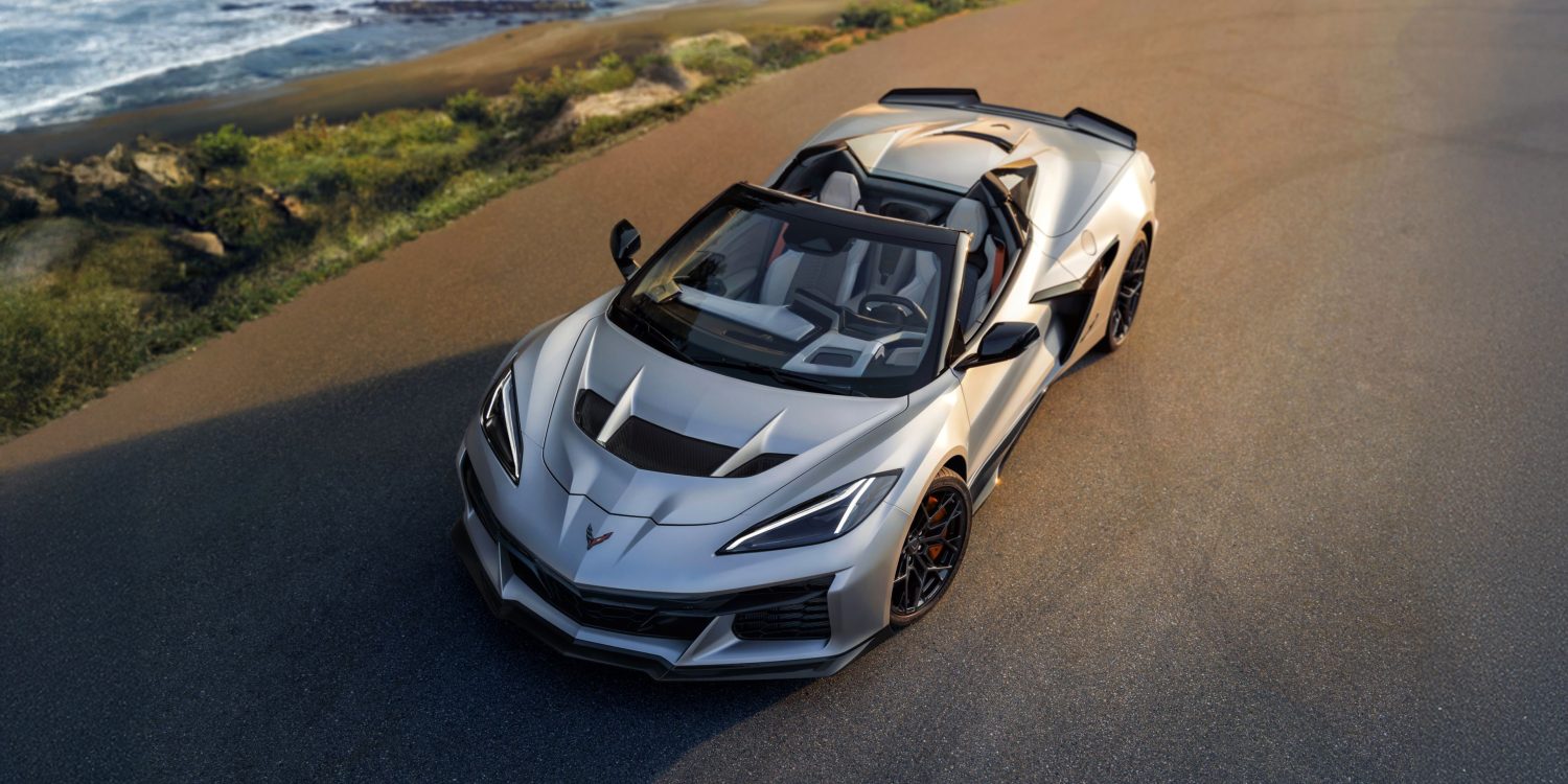 Front view of 2026 Chevrolet Corvette ZR1X Quail Silver Limited Edition.