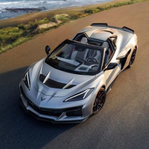 Front view of 2026 Chevrolet Corvette ZR1X Quail Silver Limited Edition.
